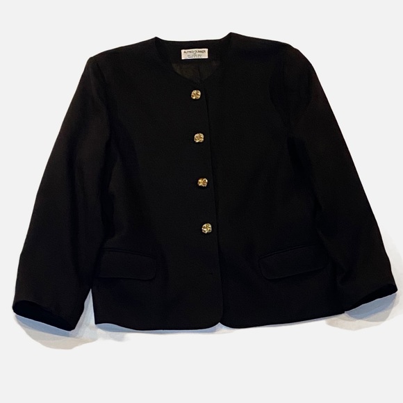 Alfred Dunner Jackets & Blazers - Alfred Dunner Black Blazer with Gold Buttons Size 14